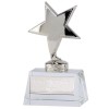 4 Inch Silver Star Stellar Glass Plaque