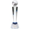 10 Inch Ball Atop Podium Golf Stewart Optical Crystal Award