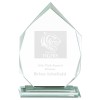 7 Inch Bevelled Edge Flame Oslo Optical Crystal Award