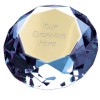 6cm Blue Diamond Clarity Glass Award