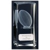 5 Inch Lasered Ball Rugby Clarity Crystal Award