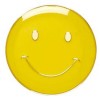 20mm Yellow Smiley Face Lapel Badge