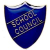 22 x 25mm Blue School Council Shield Lapel Badge