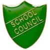 22 x 25mm Green School Council Shield Lapel Badge