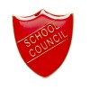 22 x 25mm Red School Council Shield Lapel Badge