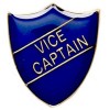 22 x 25mm Blue Vice Captain Shield Lapel Badge