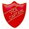 22 x 25mm Red Vice Captain Shield Lapel Badge