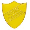 22 x 25mm Yellow House Captain Shield Lapel Badge