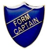 22 x 25mm Blue Form Captain Shield Lapel Badge