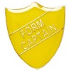 22 x 25mm Yellow Form Captain Shield Lapel Badge