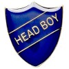 22 x 25mm Blue Head Boy Shield Lapel Badge
