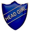 22 x 25mm Blue Head Girl Shield Lapel Badge