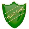 22 x 25mm Green Head Girl Shield Lapel Badge