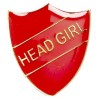 22 x 25mm Red Head Girl Shield Lapel Badge