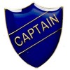 22 x 25mm Blue Captain Shield Lapel Badge