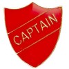 22 x 25mm Red Captain Shield Lapel Badge