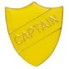 22 x 25mm Yellow Captain Shield Lapel Badge