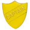 22 x 25mm Yellow Captain Shield Lapel Badge