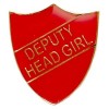 22 x 25mm Red Deputy Head Girl Shield Lapel Badge