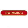  Red Swimming Rectangle School Metal Pin Badge