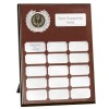 8 Inch Mahogany Effect with Silver Plates Westminster Plaque