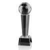 6 Inch Globe On Tall Stand Optical Crystal Award