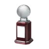 9 Inch Globe On Piano Wood Base Optical Crystal Award