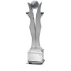12 Inch The World In Your Hands Optical Crystal Award