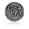 2 Inch Karate Silver Finish Medal
