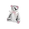 4 Inch Teddy Bear & Pink Bow Christening Occasions Money Box