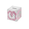 3 Inch Teddy Pattern Cube Christening Occasions Money Box