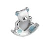 5 Inch Blue Rocking Teddy Christening Occasions Photo Frame