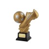 10 Inch Large Boot & Bal Football Golden Lion Award