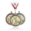 70mm Silver Finish Star Medal