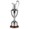 14 Inch Decorative Handle & Wood Base Golf Open Claret Jug