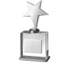 8 Inch Metal Star On Clear Square Timezone Award