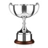 7 Inch Shallow Bowl & Wooden Base Endurance Trophy Cup