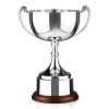13 Inch Shallow Bowl & Wooden Base Endurance Trophy Cup