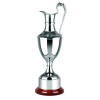 9 Inch Decorative Handle & Wood Base Golf Open Claret Jug