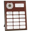 10 Inch Mahogany Effect with Silver Plates Westminster Plaque