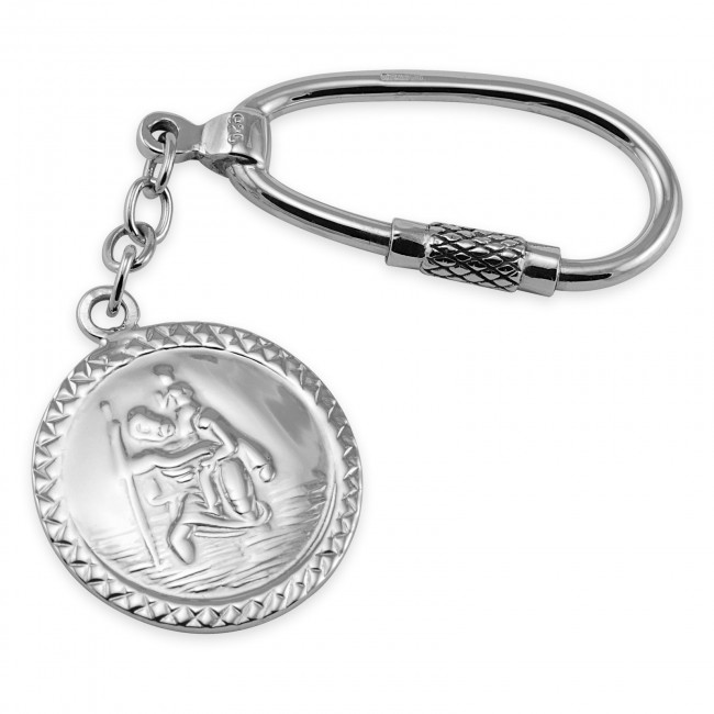 Personalised st christopher keyring on sale