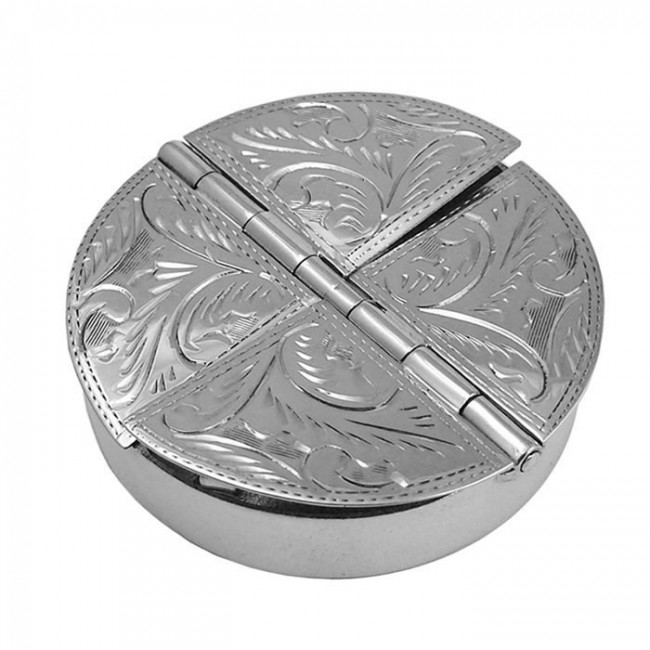 Solid silver sale pill box