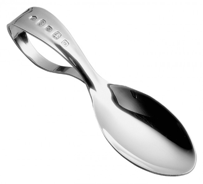 Sterling Silver Baby s Loop Handle Spoon