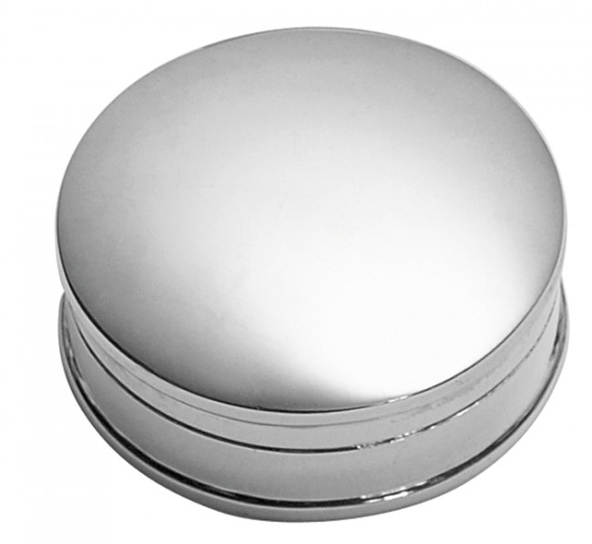 Sterling Silver Plain Round Pill Box