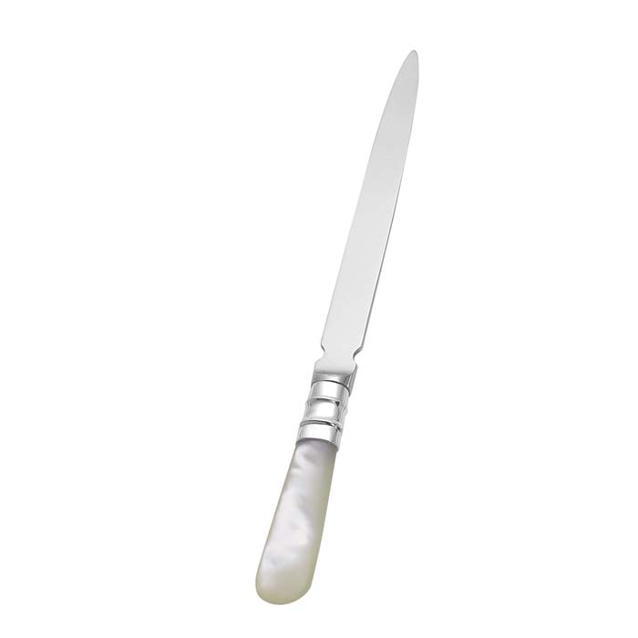 sterling silver mother of pearl handle letter opener engravable letter opener