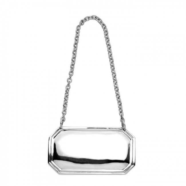 Silver Decanter Label Plain