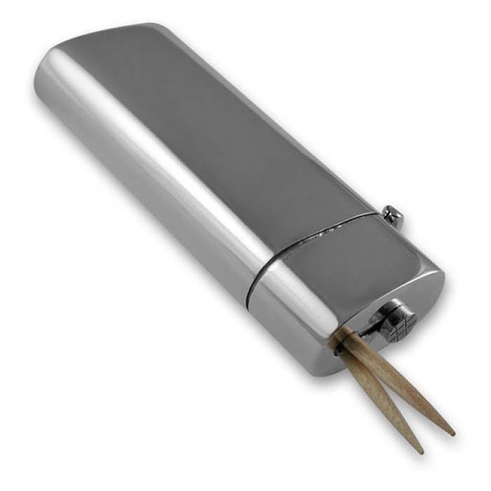 Sterling Silver Plain Styled Toothpick Holder
