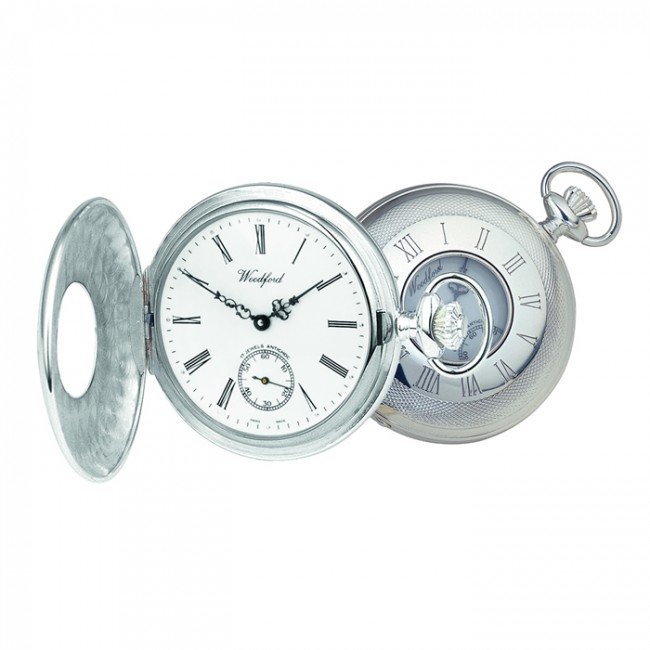 Sterling Silver Swiss Unitas Movement Style Pocket Watch With