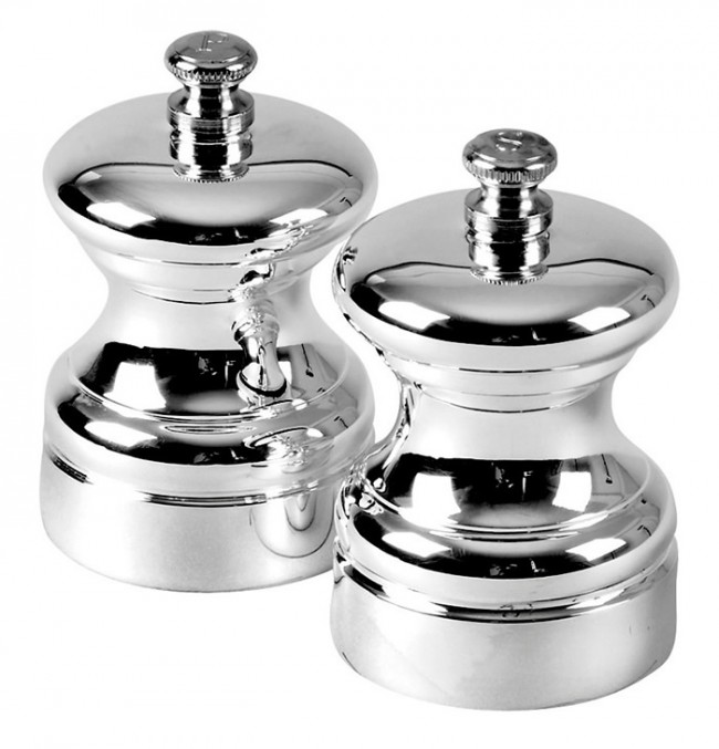 antique silver pepper grinder