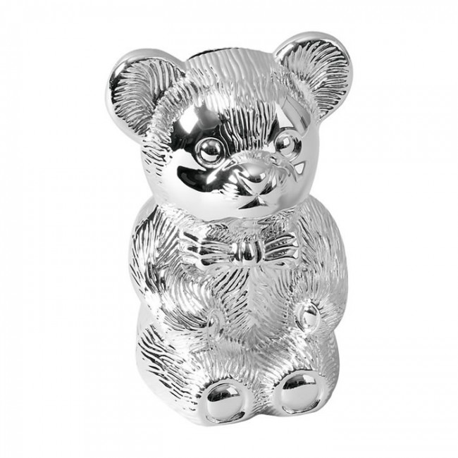 Silver bear shop money box